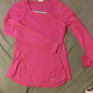 Pink nike dri-fit shirt